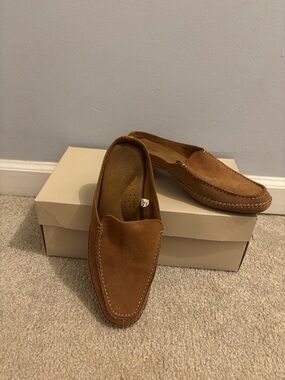 Women’s Suede Casual Mule Loafers in Brown
